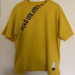 Ecko Unltd. Men's Yellow Short Sleeve Crew Neck Logo Cotton T-Shirt Size Large